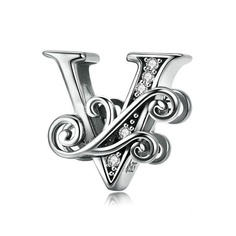 Diy Bracelet Beaded Accessories 26 Letters Zircon Beads Style - V