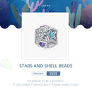 925 Sterling Silver Starfish Zircon Beaded Bracelet / Necklace Set