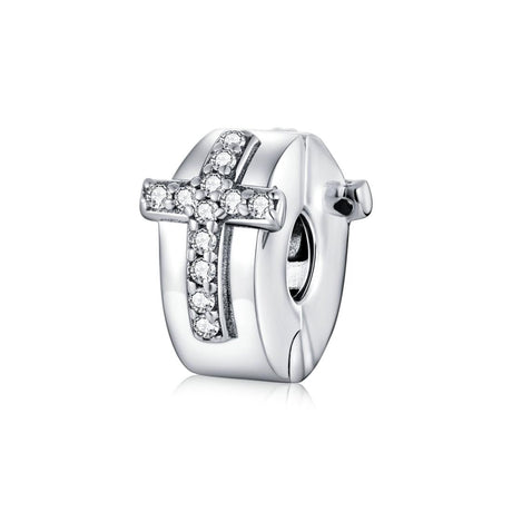 925 Sterling Silver Cross Bead Buckle For Diy Accessories