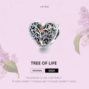 925 Sterling Silver Tree Of Life Zircon Bead Bracelet / Necklace Set