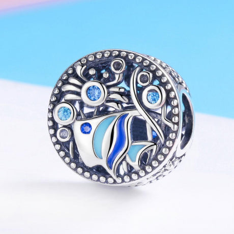 925 Sterling Silver Underwater World Fish & Crab Beads