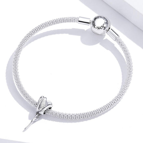 925 Sterling Silver Tulip Beads For Diy Bracelets & Necklaces
