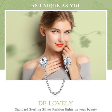 925 Sterling Silver Safety Chain Cute & Versatile