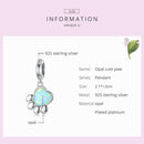 925 Sterling Silver Opal Bead Bracelet & Necklace Set