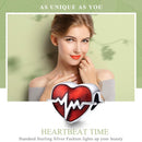 925 Sterling Silver Red Ecg Beaded Love Bracelet