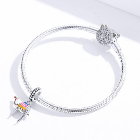 925 Sterling Silver Camel Bead Pendant For Diy Bracelets & Necklaces