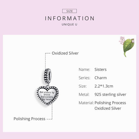 Retro Heart Charm For Diy Bracelets