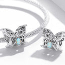 925 Sterling Silver Diy Butterfly Bracelet With Pearl Accents Bsc558