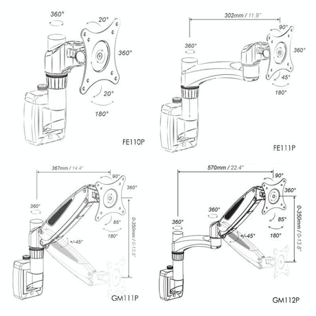 Adjustable Monitor Slide Rail Bracket For Easy Lifting And Rotation