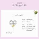925 Sterling Silver Infinite Love Necklace & Bracelet Charm