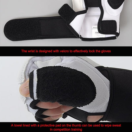 Adult Half Finger Sandbag Training Boxing Gloves - Pu Leather