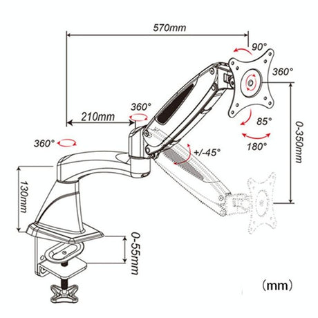 Adjustable Monitor Stand With Rotating Lift Function