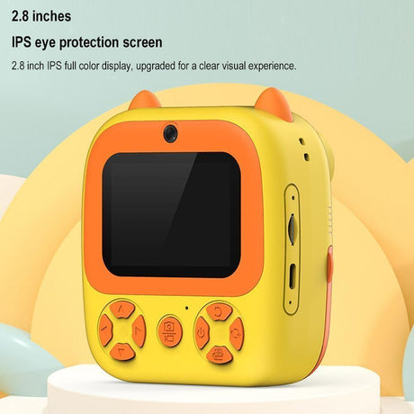 Instant Print Camera With Dual Lens - 2.8 Screen For Kids Blue