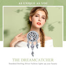925 Sterling Silver Retro Hollow Dream Catcher Beaded Bracelet