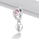 925 Sterling Silver Heart Lock Pendant For Diy Bracelets & Necklaces