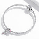 925 Sterling Silver Heart Lock Pendant For Diy Bracelets & Necklaces