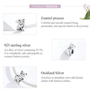 925 Sterling Silver Adorable Cat Beaded Bracelet