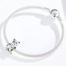 925 Sterling Silver Adorable Cat Beaded Bracelet