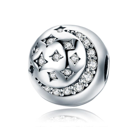 925 Sterling Silver Exquisite Star Diamond Beads For Diy Bracelets & Necklaces