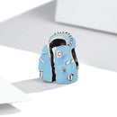 925 Sterling Silver Sky Blue Bead Bracelet / Necklace Set