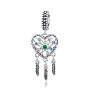 925 Sterling Silver Tassel Dream Catcher Bracelet Charm