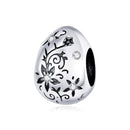 925 Sterling Silver Retro Easter Egg Diy Bracelet Beads
