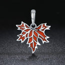 925 Sterling Silver Autumn Maple Leaf Beaded Bracelet