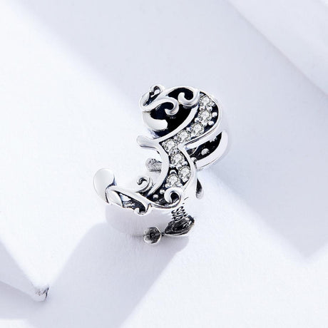 925 Sterling Silver Relief Number Series 0 9 Beads For Diy Bracelets And Necklaces Style - 3