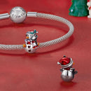 925 Sterling Silver Christmas Snowman Bracelet Beads