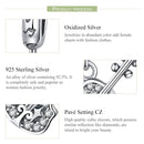 925 Sterling Silver Zircon Embellished Violin Pendant