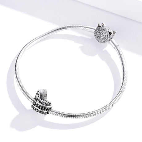 925 Sterling Silver Colosseum Beads For Diy Bracelets & Necklaces