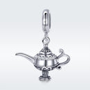 925 Sterling Silver Beaded Magic Lamp Bracelet Charm