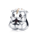 925 Sterling Silver Hamster Bead Bracelet & Necklace Set
