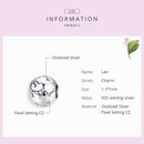 925 Sterling Silver Diy Zodiac Bracelet Beads Leo Style - Leo