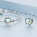 925 Sterling Silver Fresh Natural Heart Pendant For Diy Bracelet Style - Heart-Shaped