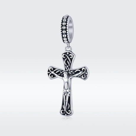 925 Sterling Silver Cross Pendant For Diy Bracelets