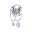 925 Sterling Silver Moon Butterfly Pendant Necklace