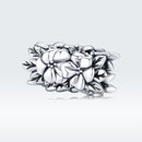 925 Sterling Silver Flower Bead Bracelet & Necklace Set