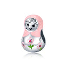925 Sterling Silver Russian Doll Beaded Bracelet