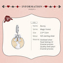 925 Sterling Silver Bunny Pendant For Bracelet Or Necklace