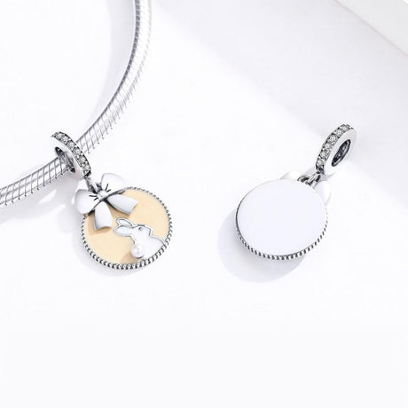 925 Sterling Silver Bunny Pendant For Bracelet Or Necklace
