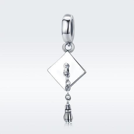 925 Sterling Silver Diy Bracelet Charm University Hat Beads