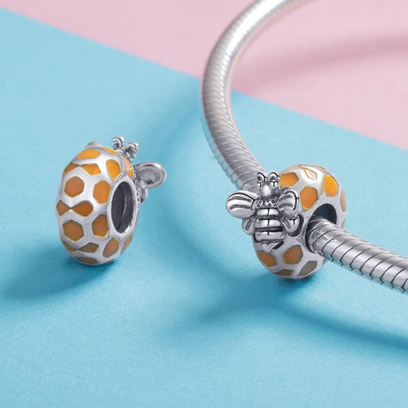 925 Sterling Silver Bee Charm For Diy Bracelets & Necklaces