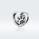 925 Sterling Silver Pet Paw Print Beaded Bracelet Bead