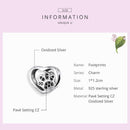 925 Sterling Silver Pet Paw Print Beaded Bracelet Bead