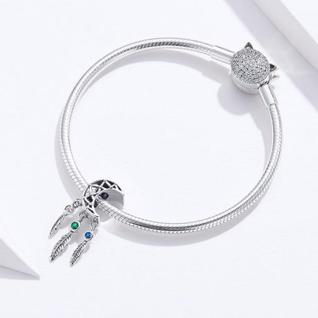 925 Sterling Silver Moon Beaded Bracelet Accessory