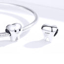 925 Sterling Silver Handmade Tooth Charm For Diy Beaded Accessories