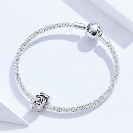 925 Sterling Silver Relief Number Series 0 9 Beads For Diy Bracelets And Necklaces Style - 5