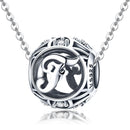 925 Sterling Silver 26 English Letter Beads For Diy Bracelets & Necklaces Style - F