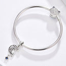 925 Sterling Silver Moon Cat Pendant For Bracelet Or Necklace